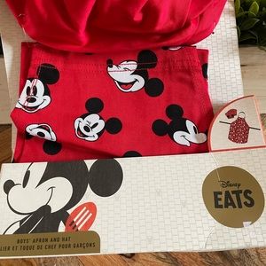 Brand New Kids Disney Mickey Chef Hat and Apron